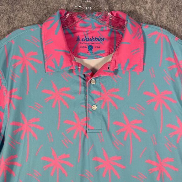 Chubbies Shirt Mens Size Medium Blue Short Sleeve Polo The Weekend Has Arrived - Picture 1 of 10